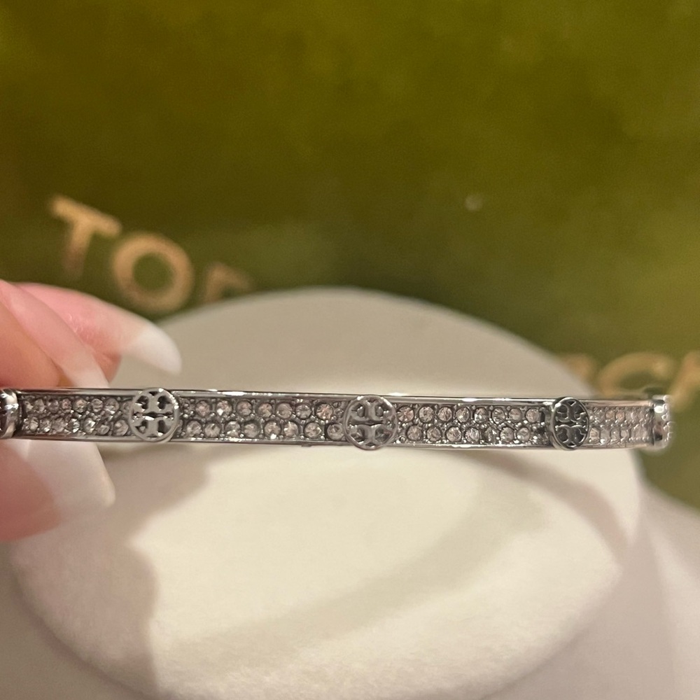 Tory Burch Icon PaveThin Hinge Bracelet